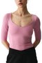 Rose Pink Heart Gathering Bodysuit - 3