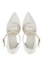 Women's Faux Leather White Heeled & Stiletto Shoes - 5