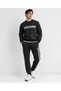 Men's 3 Threaded Black Tracksuit Set
