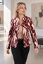 Women's Plum High Collar Detailed Buttonless Lined Blazer Jacket Arm-27K001036