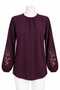 Women's Lycra Winter Knitwear for Middle Age and Above, Mother's Combed Cotton Blouse, New Season, Embroidered Sleeves, Twisted Pattern, Elastic Sleeves - 8