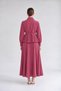 Pleated Hem Cupra Skirt Set Rose - 3