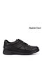 Men's Black Lace-Up Genuine Leather Comfort Shoes