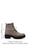 Women's Mink Floater Zippered Rubber Sole Genuine Leather Boots - 3