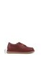 Women's Burgundy Lace-Up Genuine Leather Shoes - 3