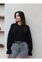 V-Neck Button Sleeve Soft Sweater - 4