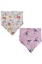 Triangle Scarf Combed Cotton Liquid Proof Drool and Feeding Bib 2 Pieces