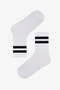 Boy's Lines 3-Piece Tennis White Sock Socks - 2