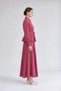 Pleated Hem Cupra Skirt Set Rose - 2