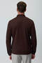 Men's Brown Polo Collar Rayon Sweatshirt - 4