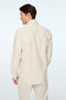 Men's Beige Cotton Trend Striped Dynamic Fit Buttoned Collar Shirt - 4