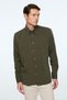 Men's Khaki Liyosel Trendy Striped Dynamic Fit Button-Down Collar Shirt - 4