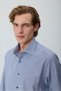 Men's Navy Blue Cotton Trend Dynamic Fit Italian Collar Shirt - 2