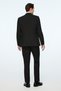 Men's Black Polyviscon Basic Plain Slim Fit Pointed Collar Suit - 5
