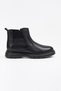 Men's Black Casual Zippered Ankle Boots