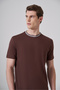 Men's Brown Trend Rayon Crew Neck Dynamic Fit Tshirt - 2