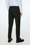 Men's Black Polyviscon Basic Plain Slim Fit Trousers - 5