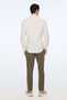 Men's Beige Cotton Trendy Plaid Dynamic Fit Button-Down Collar Shirt - 4