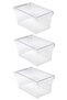 3-Piece Refrigerator Organizer Set for Inside the Cabinet Storage Container 310*180*150mm - Transparent