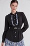 Belt Detailed Pleated Skirt Set Black - 6