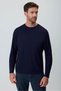 Men's Navy Blue Crew Neck Rayon Sweatshirt