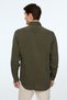 Men's Khaki Liyosel Trendy Striped Dynamic Fit Button-Down Collar Shirt - 5