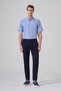 Men's Navy Blue Cotton Trend Slim Fit Chino Trousers - 3