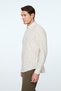 Men's Beige Cotton Trendy Plaid Dynamic Fit Button-Down Collar Shirt - 3