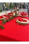 Royal Linen Textured Tablecloth Red - 4