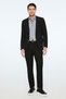 Men's Black Rayon Trend Plain Slim Fit Mono Collar Jacket - 4