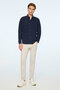 Men's Navy Blue Liyosel Trendy Striped Dynamic Fit Button-Down Collar Shirt - 5