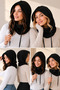 2-Pack Hooded Hat Shawl Beanie Headscarf Thermal Headwear Headgear Warm Sports Headgear Neck Warmer with Lanyard