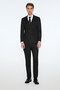 Men's Black Polyviscon Trend Straight Slim Fit Pointed Collar Double Breasted Suit - 4