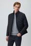 Men's Black Polyester Short Quilted Jacket - 2