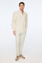 Men's Beige Cotton Trend Striped Dynamic Fit Buttoned Collar Shirt - 5