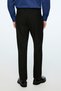 Men's Black Polyviscon Basic Plain Slim Fit Trousers - 5