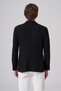 Men's Black Knitted Trend Slim Fit Mono Collar Jacket - 5