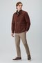 Men's Tile Polyester Shirt Collar Short Filling Coat - 4