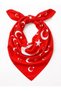 Red Moon Star Turkish Flag Themed Cotton Fabric Scarf Red - 2