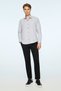 Men's Black Polyester Trendy Patterned Dynamic Fit Hard Collar Shirt - 5