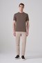 Men's Khaki Trend Crew Neck Rayon Dynamic Fit Tshirt - 4
