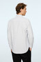 Men's Black Trendy Striped Dynamic Fit Hard Collar Shirt - 3