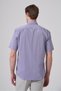 Men's Purple Trend Regular Fit Button-Down Collar Short Sleeve Shirt - 5