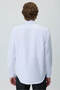 Men's White Polyester Trend Patterned Dynamic Fit Italian Collar Shirt - 4