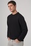 Erkek Siyah Basic Bisiklet Yaka Sweatshirt - 2