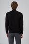 Men's Black Basic Half Turtleneck Dynamic Fit Comfortable Cut Knitwear - 5