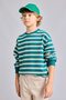 Oversize Crew Neck Striped Sweatshirt for Boys H9694A826Wn - 4