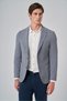 Men's Navy Blue Knitted Trendy Patterned Slim Fit Mono Collar Jacket - 3