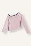 100% Cotton Fashion Fit Asymmetrical Boat Neck Printed Ribbed Long Sleeve T-Shirt Girls I8452A826 - 6
