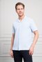 Men's A. Blue Apaş Collar Short Sleeve Shirt